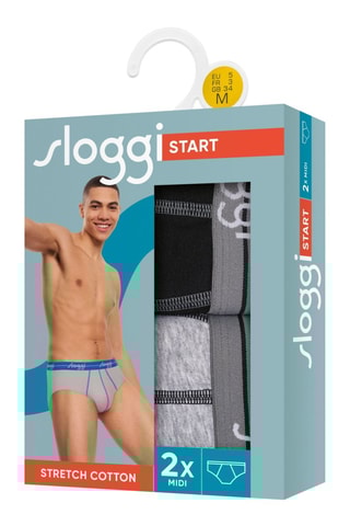 2 Slips Start- Zwart en Gemêleerd Grijs