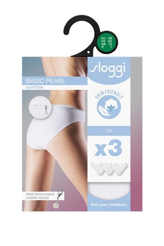 3 Slips Basic Pearl - Wit