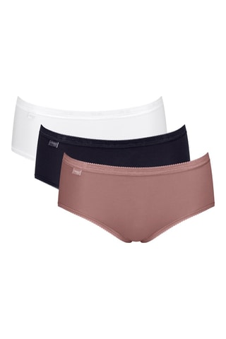 3 Slips Basic Midi - Wit en Blauw