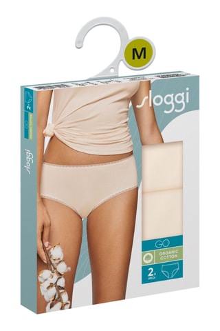 2 Biologisch Katoenen Slips Go - Nude