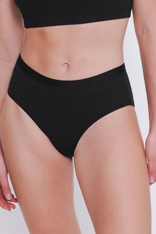 3 Biologisch Katoenen Slips Go Casual - Zwart