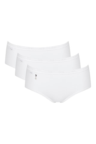 3 Slips Hoge Taille Basic Pearl - Wit