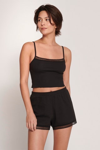 Short GO Ribbed - Zwart