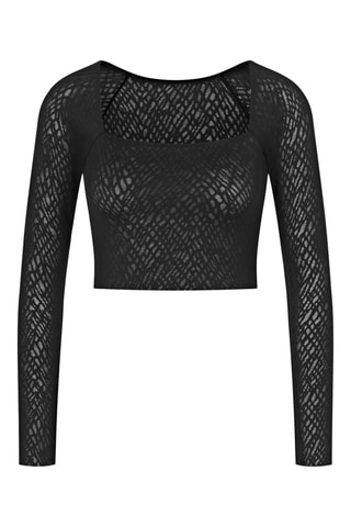 Crop Top ZERO Feel Bliss Top Long - Zwart