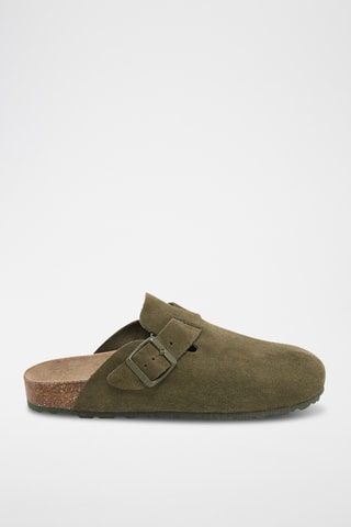 Leren Clogs Zueco - Kaki