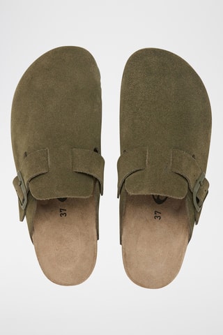 Leren Clogs Zueco - Kaki