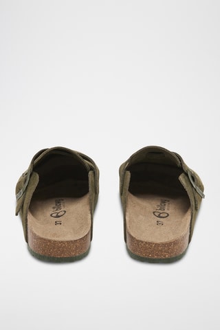 Leren Clogs Zueco - Kaki