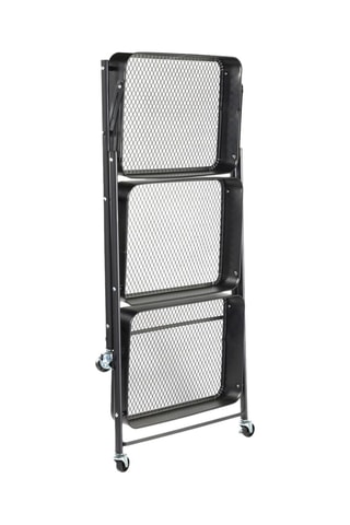 Desserte pliable à roulettes 3 niveaux - Noir