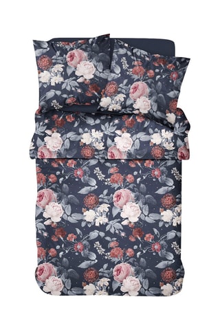 Parure de couette en coton Sunshine - Noir et rouge foncé
