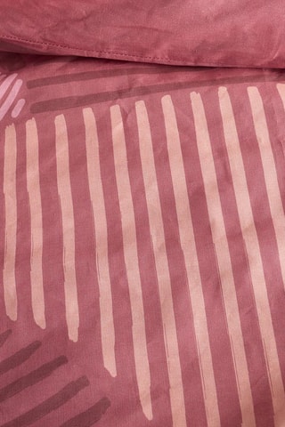 Parure de couette en coton 57 fils/cm² - Beige et rouge