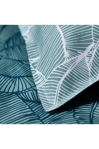 Parure de couette en coton 57 fils/cm² Kali - Bleu et blanc