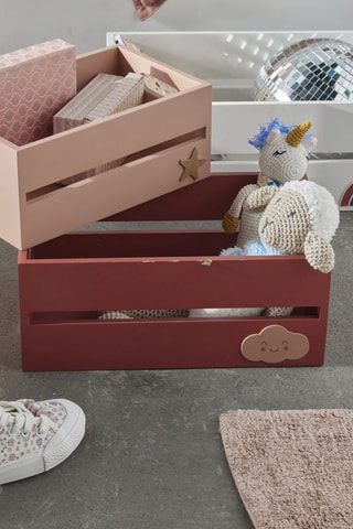 3 caisses de rangement - Rose et blanc