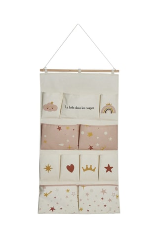 Rangement tissu mural XL "La tête dans les nuages" - 60 x 10 x 10 cm