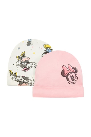 2 bonnets Minnie et Mickey Disney – Rose et blanc