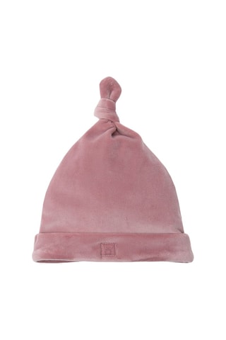 Bonnet en velours - Vieux rose
