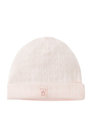 2 bonnets - Rose et écru