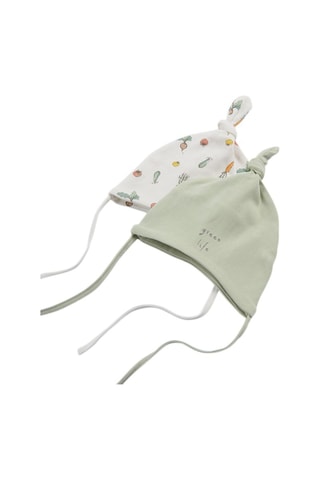 2 bonnets noués Blanc