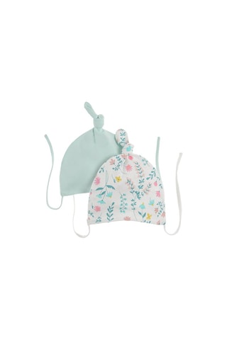 2 bonnets noués Blanc