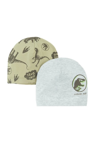 2 bonnets Jurassic Parc Jurassic world – Gris clair et vert