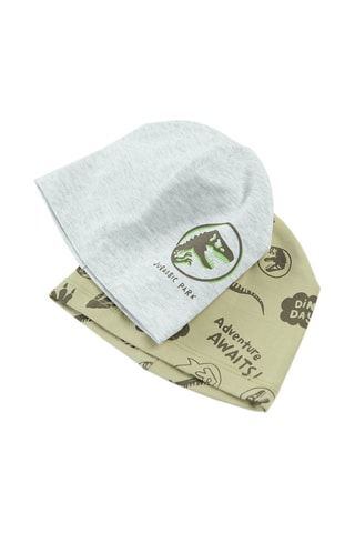 2 bonnets Jurassic Parc Jurassic world – Gris clair et vert