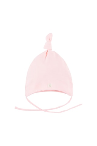 2 bonnets noués - Rose et blanc