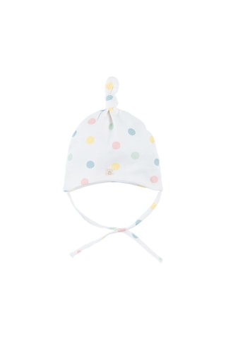 2 bonnets noués - Rose et blanc