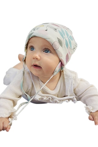Bonnet aviateur en coton biologique - Écru