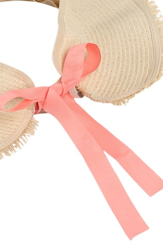 Visière en paille Beige