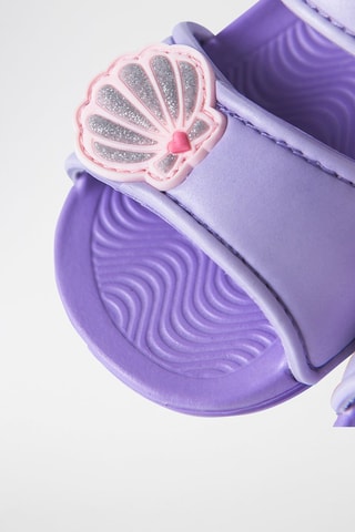 Sandales Ariel et Polochon La Petite Sirène Disney Mauve