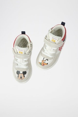 Baskets montantes Mickey et Pluto Disney - Blanc