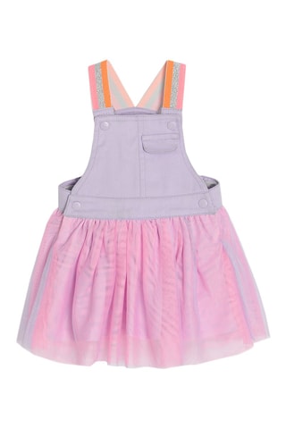 Robe-salopette - Violet et rose