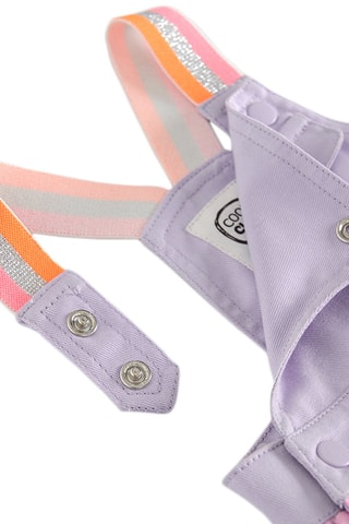Robe-salopette - Violet et rose