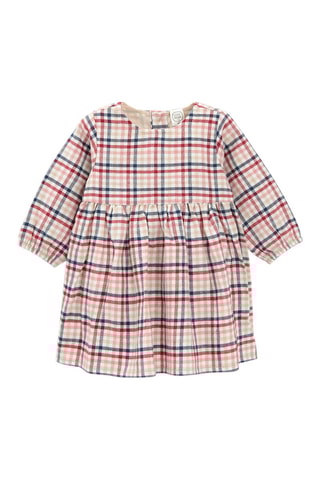 Robe - Beige et rouge