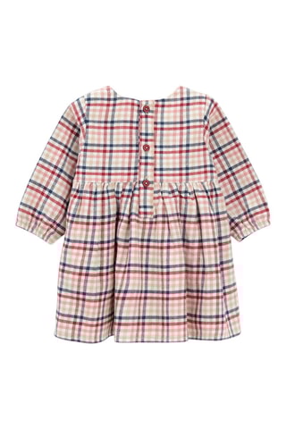 Robe - Beige et rouge