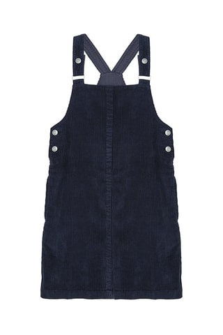 Robe-salopette en velours Bleu marine