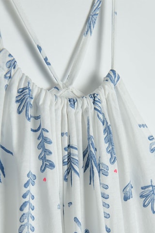 Robe - Blanc et bleu clair