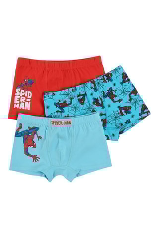 3 boxers Spider-Man Avengers Marvel Rouge et turquoise