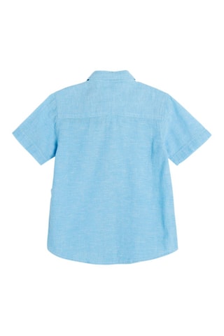 Chemise et nœud papillon en lin Bleu