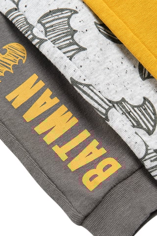 3 leggings Batman La Ligue des Justiciers DC Comics Gris et jaune