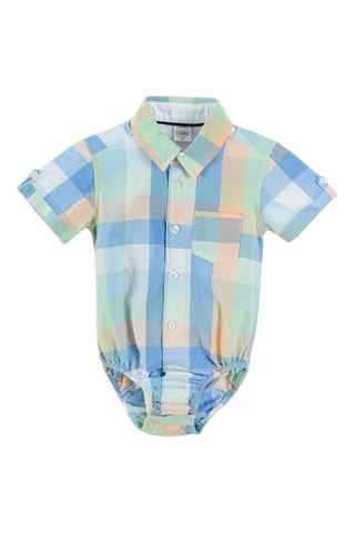 Body-chemise Bleu et vert clair