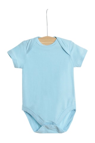 5 bodys Saumon, blanc et turquoise