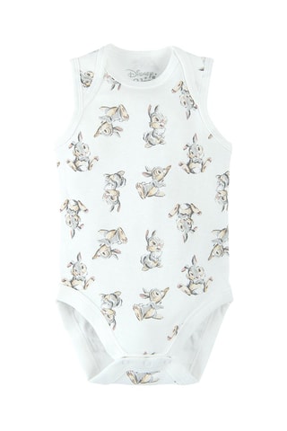 5 bodys Panpan Bambi Disney Beige chiné et ciel
