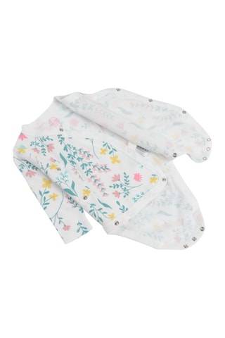 Ensemble 3 pièces en coton biologique Blanc et jaune
