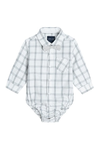 Body-chemise et pantalon Blanc et gris clair