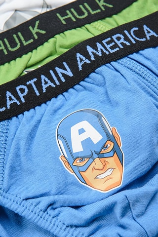 5 slips Avengers Marvel Blanc et vert