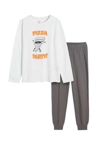 Pyjama Blanc et gris foncé