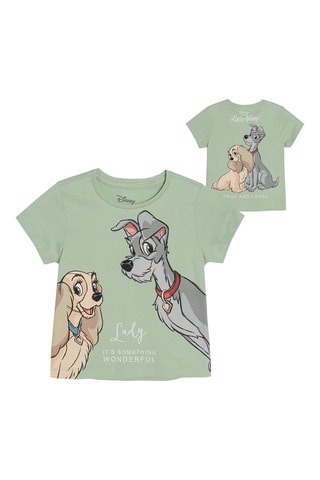 T-shirt La Belle et le Clochard Disney - Vert d’eau