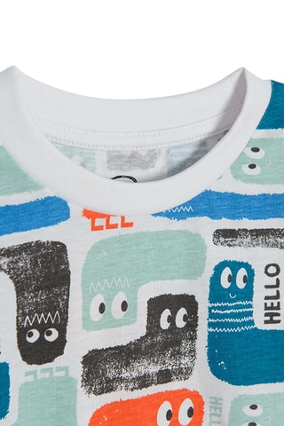 T-shirt Blanc et vert d’eau