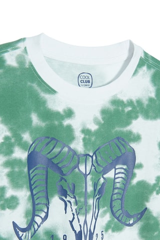 T-shirt tie and dye Vert et blanc