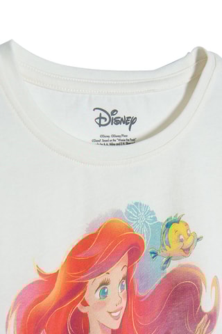 T-shirt Polochon et Ariel La petite Sirène Disney Ecru